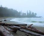The beach at Halfmoon Bay near Tofino and Ucluelet